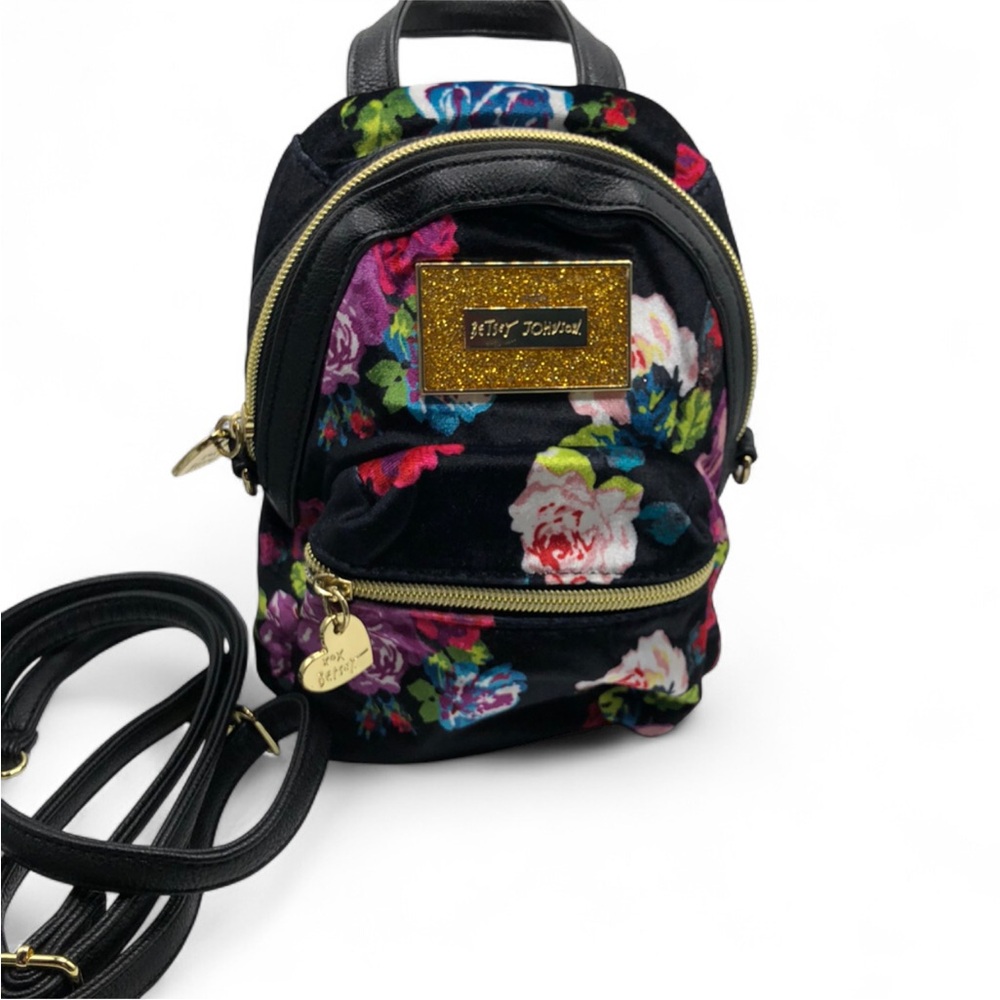 Betsey Johnson Velvet MINI Convertible Cross-Body Bag